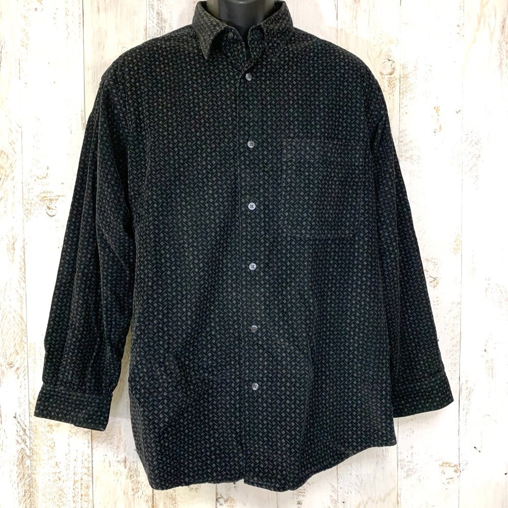 Claiborne Men's Button Up Shirt M Courdoroy